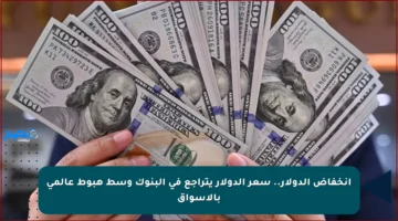 انخفاض الدولار.. سعر الدولار يتراجع في البنوك وسط هبوط عالمي بالأسواق